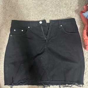 H&M Black Denim Skirt